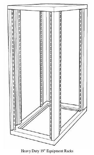 CUSTOM MADE - Heavy Duty 19 Equipment Rack